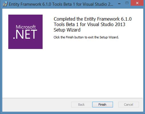 Cmpleting EF 6.1 Beta Installation